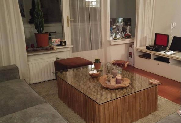Handgemaakte houten organische salontafel - foto-1-tafel Handgemaakte houten organische salontafel - foto-1-tafel