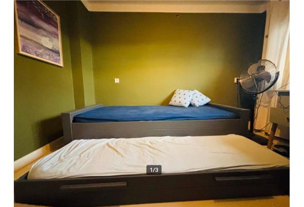 Kinderbed grijs met lade voor extra bed - Bed-1