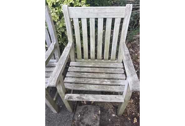 Houten tuinstoelen, 4 stuks - image