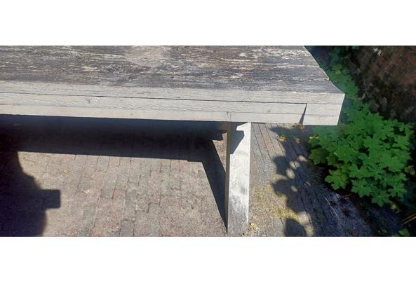 Oude houten tuintafel (voor onderdelen / hout / opknapper) - 20260701_153922
