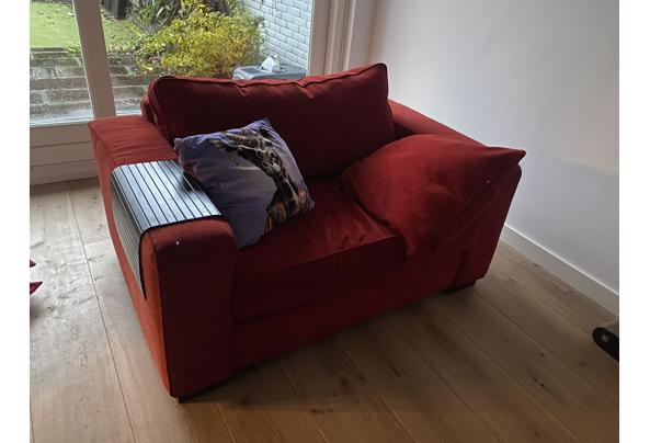 Rode fluwelen loveseat - IMG_0861