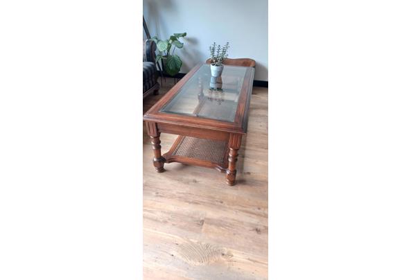 Eiken salontafel met glasplaat - 20230823_134916