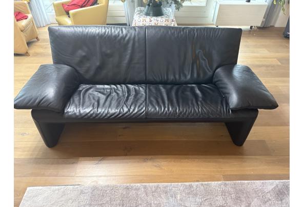 Jori zwart lederen 2,5 zits bank - IMG_2369