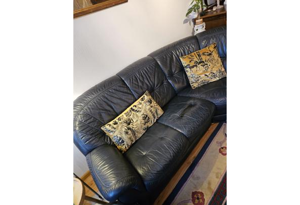 Echt lederen hoekbank met fauteuil - 1000042427