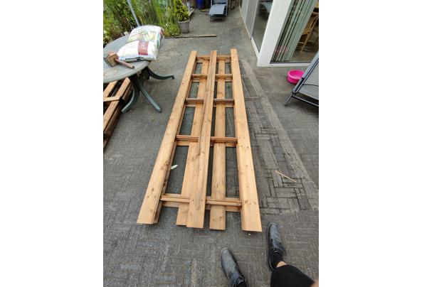 Houten flonders van mooi geinpregneerd hout. - IMG20230628144620