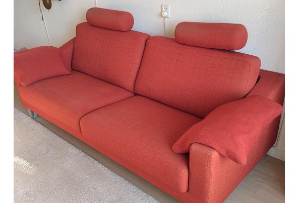 Leolux bank en bijbehorende poef, in prima staat - bank2