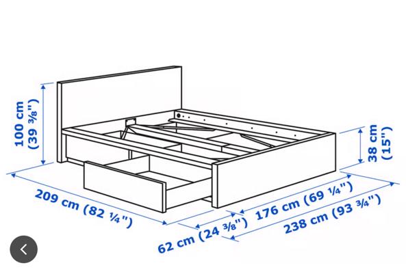 IKEA Malm Bedframe 160 x 200. - IMG_0451