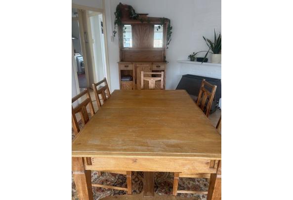Houten eettafel met 5 stoelen  - IMG_3082