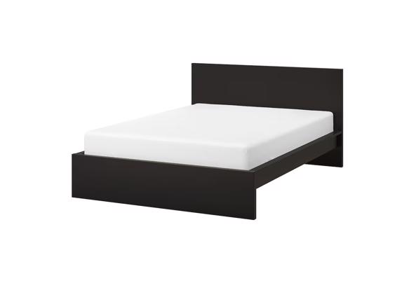 Zwart MALM bed van 140; inclusief lattenbodems en matras - Bed-1
