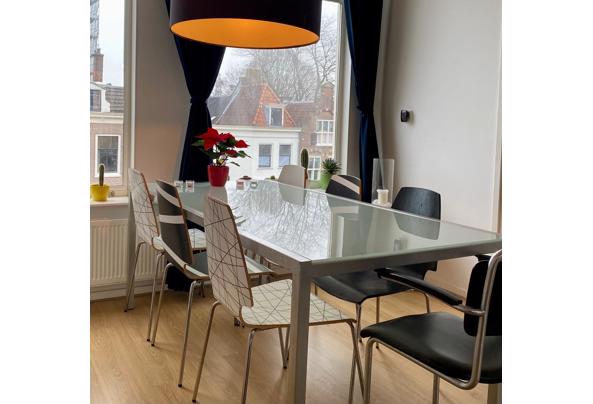 6 Ikeastoelen met tafel - Eettafel-compleet---A