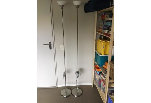 Twee staande dimbare RVS lampen. - IMG_0188