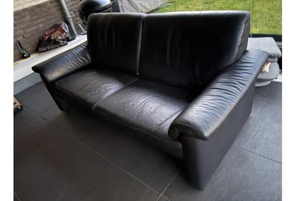 Prachtige zwart leren bank - IMG_1953