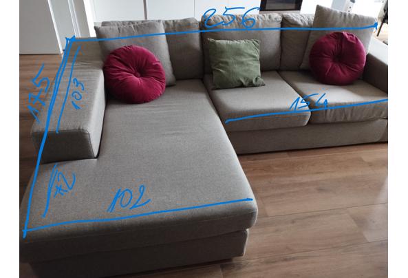 Gratis af te halen grijze hoekbank  - Sofa_measurements