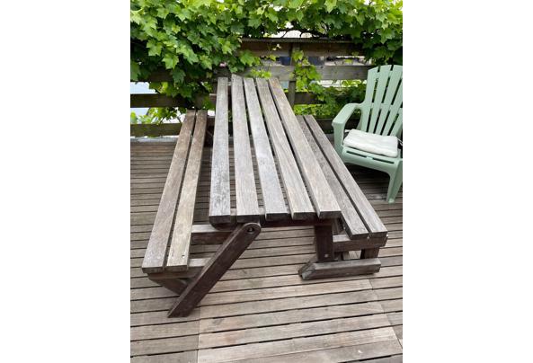 TipTop Picknicktafel & bank 2in1 * (XL-model 3/6 personen) FSC Hardhout - Utrecht - dakterras-foto-3