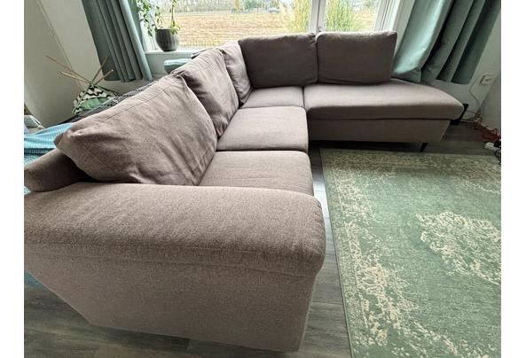 Gratis ruime hoekbank 5-6 personen grijs/taupe - IMG-20251025-WA0001