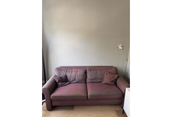 Comfortabele 3-zitsbank – bordeaux/rood met losse kussens - IMG_8884