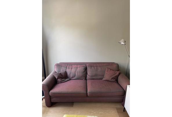 Comfortabele 3-zitsbank – bordeaux/rood met losse kussens - IMG_8885