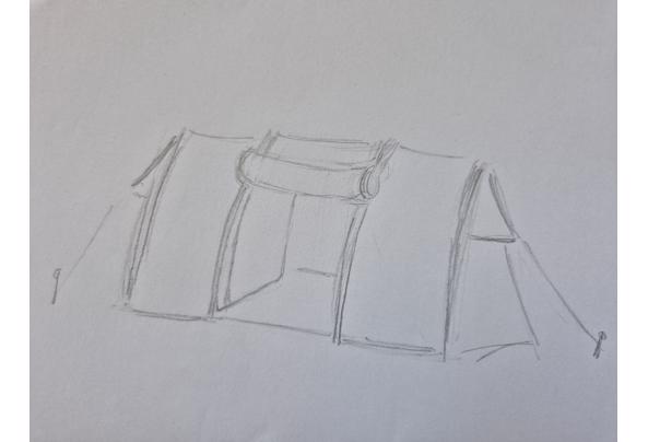 Tunneltent voor 4 personen - Tent-tekening