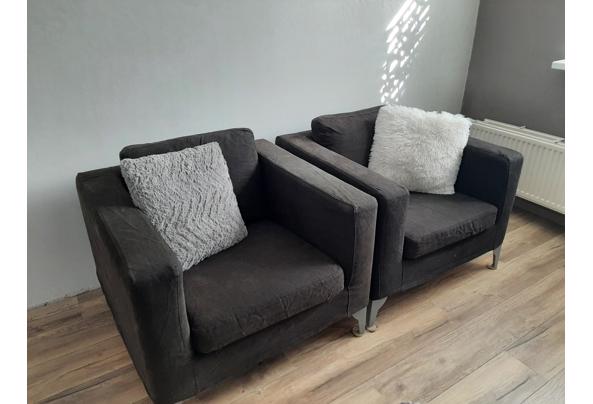 2 nette, antraciet- kleurige fauteuils - 20220211_121510