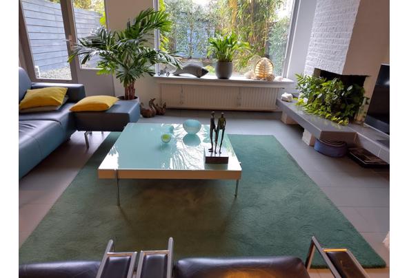 Blauw-groen wollen karpet  - wollen-kleed