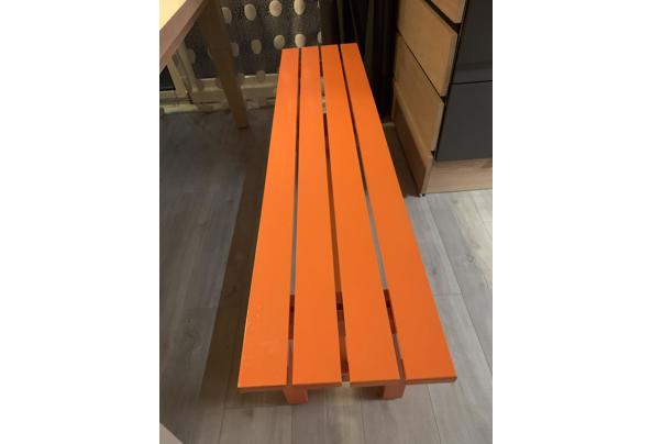 Houten oranje Eettafelbank ikea - 90C1280C-8835-40A4-BD95-10D42D6327B8