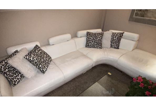 Witte leren hoekbank - IMG_0140