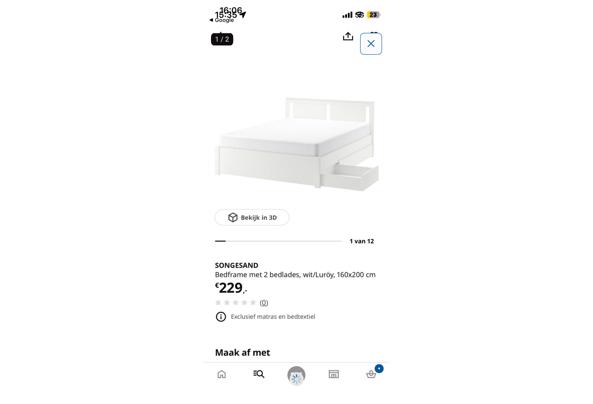 IKEA Songesand 160 x 200 bed - IMG_8593 IKEA Songesand 160 x 200 bed - IMG_8593