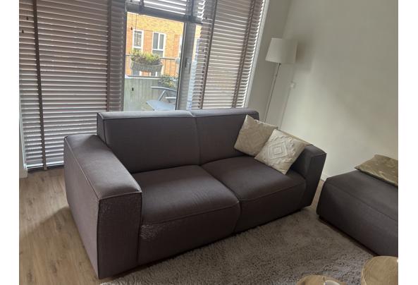 Grijze bank met poef / ottomaan - IMG_7469