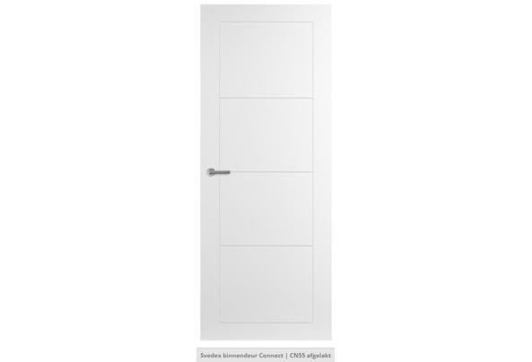 Nieuwe witte binnendeur inclusief deurkruk, scharnieren, kozijnen - Svedex-binnendeur-CN55-afgelakt