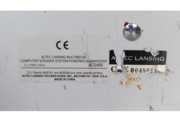 Prima werkende Altec Lansing speakers type ACS 495 - Typeplaatje-Altec-Lansing-ACS-495.JPG