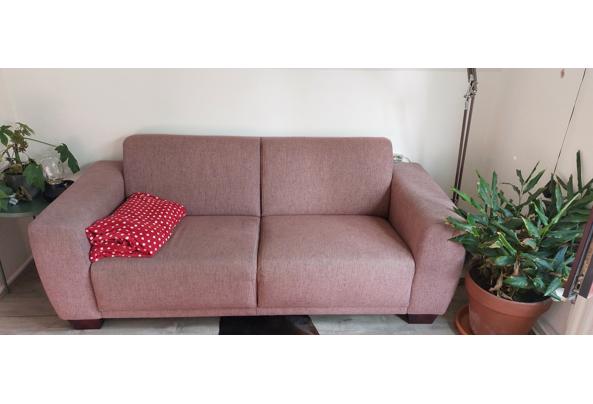 Nice pink/purple fabric sofa (200 x 80 cm) in good condition  - 20220415_175445