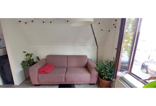 Nice pink/purple fabric sofa (200 x 80 cm) in good condition  - 20220415_175458