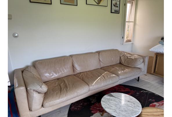 Aangeboden Lange leren bank 1.70m - IMG_2694