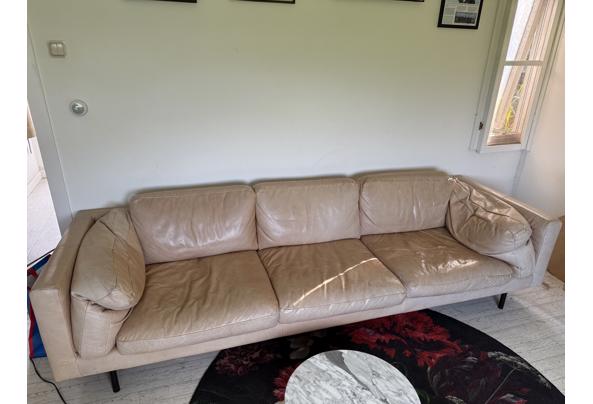 Aangeboden Lange leren bank 1.70m - IMG_2695