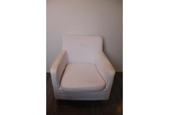 GRATIS - Ikea Karlstad zitstoel/fauteuil - wit - gebruikt - IMG_8164
