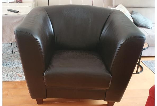 Leren bruine fauteuil  - 20250623_094249