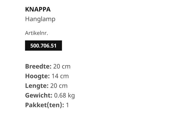 Witte Knappa hanglamp Ikea - Screenshot_20210802-120650_Chrome