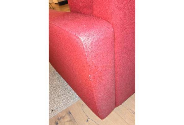 Bank, donker rood De Ploeg wol 125 cm breed, 100 cm diep - 20241211_210535