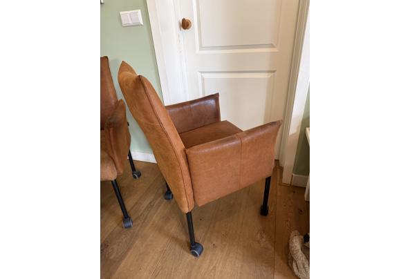 Drie leren eetkamerstoelen - IMG_3261