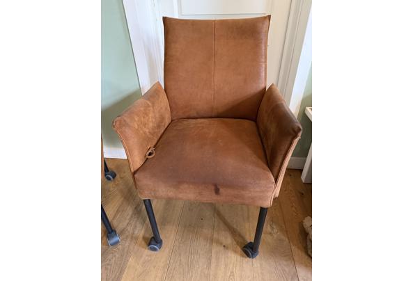 Drie leren eetkamerstoelen - IMG_3262