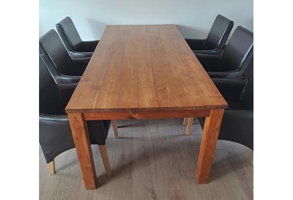 6 eetkamerstoelen (bruin leer) - 20260308_141210