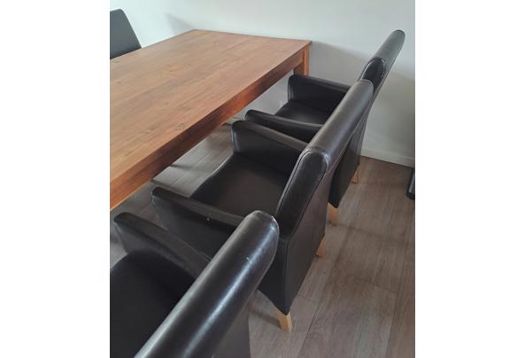 6 eetkamerstoelen (bruin leer) - 20260308_141329