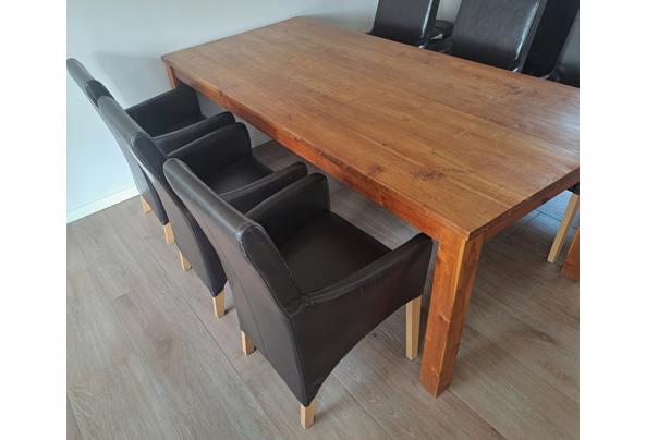 6 eetkamerstoelen (bruin leer) - 20260308_141539