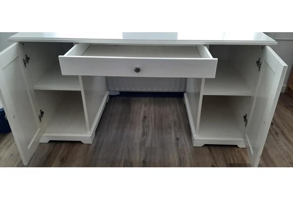 Bureau Ikea Liatorp, twee kastjes en lade, wit - 20241222_132756