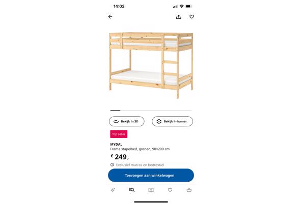 Stapelbed Mydal IKEA  - IMG_2893