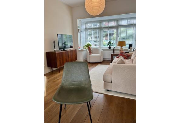 Stijlvolle groene, leren eetkamerstoelen (x4) - IMG_0552