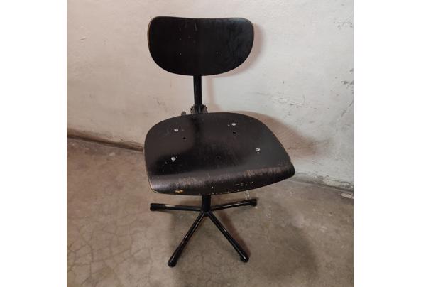 Bureaustoel, hout/metaal, zwart - IMG_20210410_140316