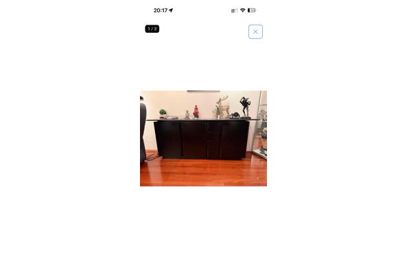 Dressoir zwart met marmeren blad  - IMG_3867