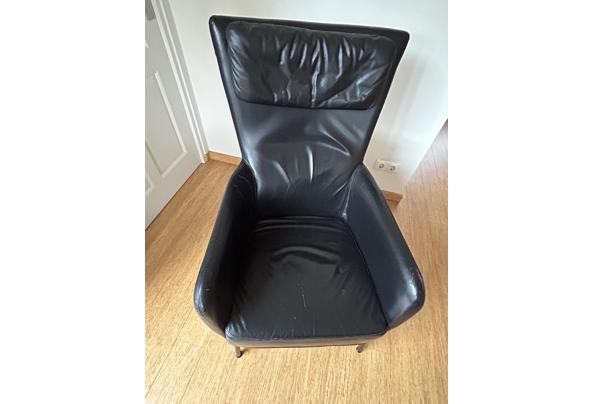Zwart, leren fauteuil - IMG_0185