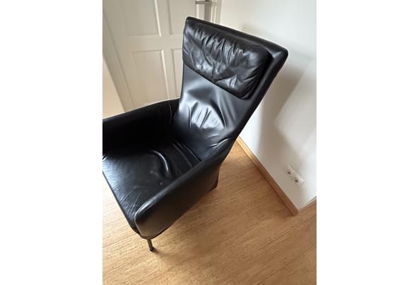 Zwart, leren fauteuil - IMG_0186